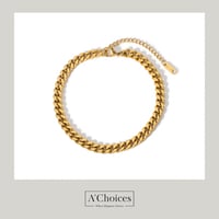 خلخال ذهبي مطلي مصنوع من الفولاذ المقاوم للصدأ بثل...