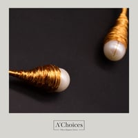 سلسال تشوكر مصنوع يدوياً من النحاس المطلي بالذهب ع...