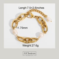 سوار مصنوع من الفولاذ المقاوم للصدأ المطلي بالذهب...