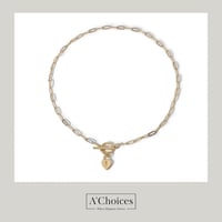 سلسال انيق بلون الذهب بقفل دائري وقلب