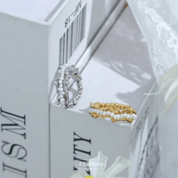 خاتم لؤلؤ الزراعي باللون الفضي