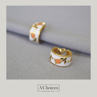 أقراط فينتج مصنوعة من النحاس المطلي بالذهب على شكل...