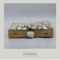 شنطة بنات هندية مصنوعة يدوياً مع سلسلة ذهبية