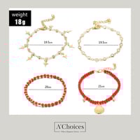 خلخال رجل مجموعة من بعدة طبقات بأشكال مختلفة