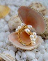 خاتم مطلي بالذهب بتصميم ملتف قابل للتعديل