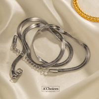 سلسال فضي مصنوع من الستانلس ستيل المطلي بالفضة ضد...