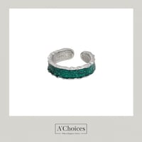 خاتم مصنوع من الفضة عيار 925 مطلي بالذهب بلونين أخ...