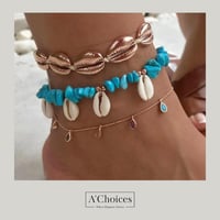 خلخال رجل مجموعة من بعدة طبقات بأشكال مختلفة