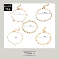 خلخال رجل مجموعة من بعدة طبقات بأشكال مختلفة