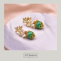 حلق الاذن مصنوعة يدوياً من الفضة والنحاس المطلي با...