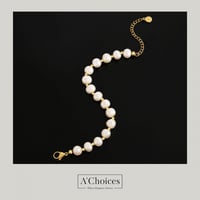 اساور من اللؤلؤ الزراعي المطلي بالذهب بلونين ذهبي...