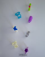 مجموعة مكونة من ثلاثة خواتم قابلة للتعديل بأشكال م...