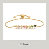 اساور مصنوعة من النحاس المطلي بالذهب بالزيركون الم...