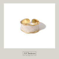 خاتم مطلي بالذهب قابل للتعديل بأربعة ألوان: أبيض,...