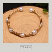 سوار نسائي مصنوع يدوياً من النحاس المطلي بالذهب عي...