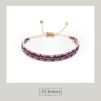 اساور قماشية مصنوعة يدويا بالخرز الملون بعدة أشكال...