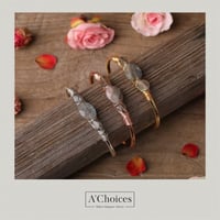 اساور ملفوفة بالأسلاك مطلية ذهب بحجر الفيروز مصنوع...