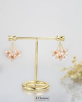 أقراط مصنوعة يدوياً من النحاس المطلي بالذهب عيار 1...