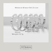 E02002 اقراط مطلية بالذهب مقاس 50 مل