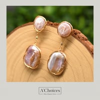 أقراط مصنوعة يدوياً من الفضة والنحاس المطلي بالذهب...