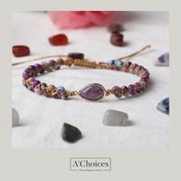 اساور ملونة مطلية ذهب صفين أحجار - سحب