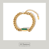 سوار مطلي بالذهب مصنوع من الفولاذ المقاوم للصدأ وا...