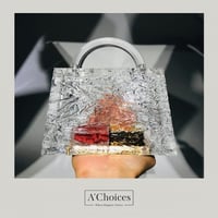 حقيبة يد صغيرة ذات مقبض علوي من الإكريليك المكسر ا...