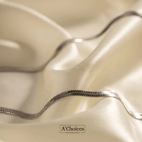 سلسال فضي مصنوع من الستانلس ستيل المطلي بالفضة ضد...