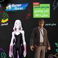 حساب فورت نايت + السكنات 66 + سكنات نادرة وقديمة +...