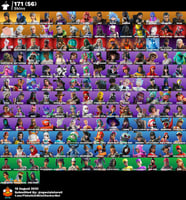 حساب فورت نايت + السكنات 171 + قوي وسكنات كثيرة +...