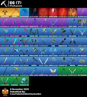 حساب فورت نايت + السكنات 66 + سكنات نادرة وقديمة +...