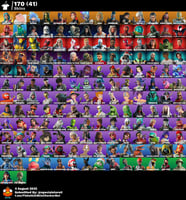 حساب فورت نايت + السكنات 170 + قوي وسكنات كثيرة +...