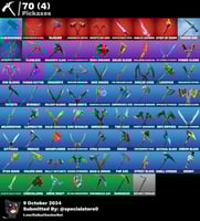 حساب فورت نايت السكنات 69 + سكن red strike نادر +...