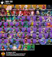 حساب فورت نايت + السكنات 69 + سكنات مميزة ومرغوبة...