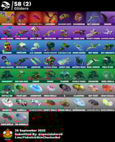 حساب فورت نايت + السكنات 55 + سكنات نادرة + ايميل...