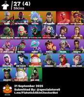 حساب فورت نايت + السكنات 27 +مناسب للبداية + ايميل...