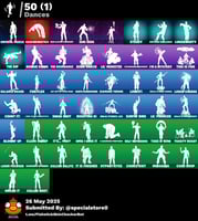 حساب فورت نايت السكنات 54 + سبايدر مان سكنات نادرة...