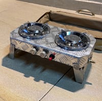 موقد غاز عينين 2 ، مصنوع من الاستيل كذلك مضاف له ز...