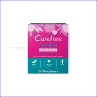 كيرفري فوط نسائية يومية قطن بدون عطر - 56 قطعة