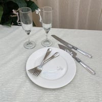 طقم كيك فضي