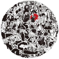 ملصقات زورو 75 ملصق ابيض واسود