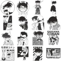 ملصقات المحقق كونان ابيض واسود شكل 1 - 60 ملصق