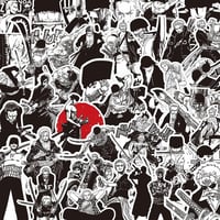 ملصقات زورو 75 ملصق ابيض واسود