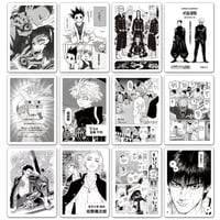 ملصقات أنميات متفرقة أبيض وأسود عدد 98 ملصق