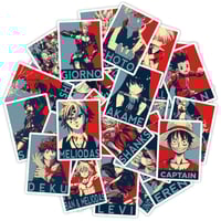 ملصقات عشوائية باللون بالأحمر والأزرق 50 ملصق