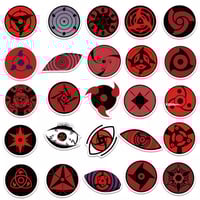 ملصقات أعين الشارينقان - 50 ملصق