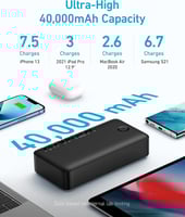 شاحن متنقل أنكر 347 (PowerCore 40K) - اسود