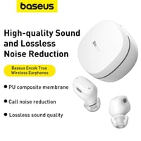 بيسوس سماعات انكوك اللاسلكية الحقيقية WM01 - ابيض