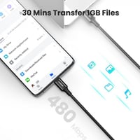 سلك شاحن يوجرين من USB-C إلى USB-C بطول 1 م وبقوة...