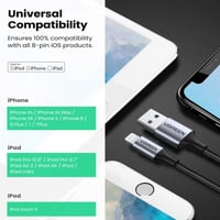 سلك شاحن يوجرين نايلون مظفر USB إلى آيفون بطول 1 م...